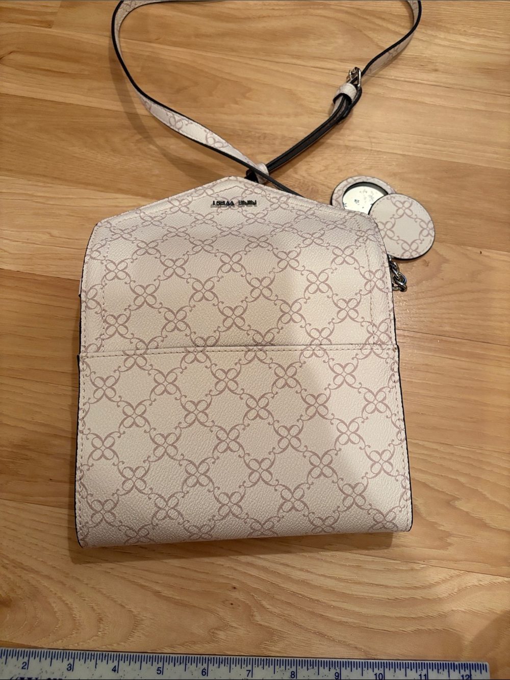 Nine West Cream Patterned Crossbody - Picture 7 of 8